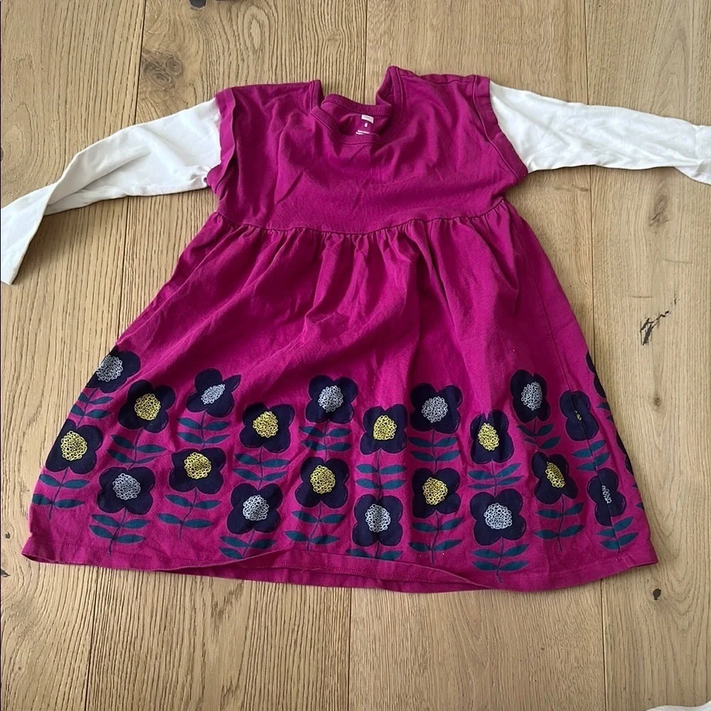 Tea collection Floral Pink Kids Dress 6